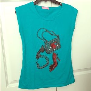 Almost sleeveless shirt.